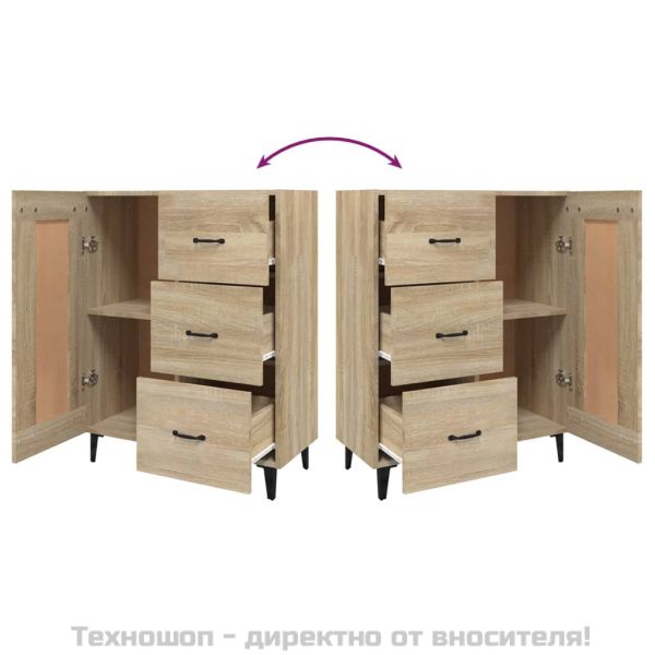 Сайдборд, дъб сонома, 69,5x34x90 см, инженерно дърво
