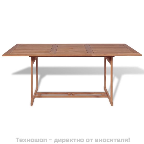 Градинска маса, 180x90x75 cм, тиково дърво масив