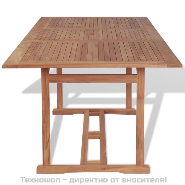 Градинска маса, 180x90x75 cм, тиково дърво масив