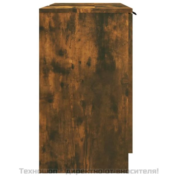 Шкаф за баня, опушен дъб, 64,5x33,5x59 см, инженерно дърво