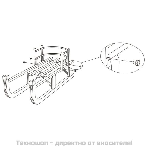 Облегалка за шейна, синя, шперплат