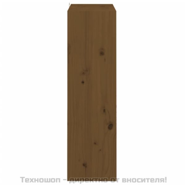 Библиотека/разделител за стая меденокафява 60x30x103,5 см бор