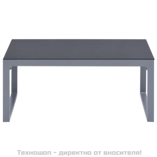 Градински комплект с възглавници, 3 части, алуминий, черен