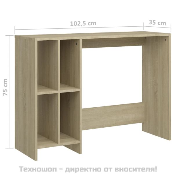 Бюро за лаптоп, дъб сонома, 102,5x35x75 см, инженерно дърво