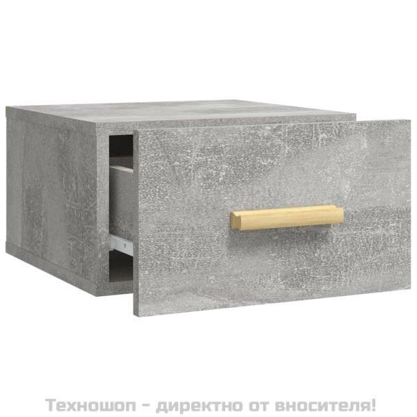 Нощни шкафчета за стенен монтаж 2 бр бетонно сиви 35x35x20 см