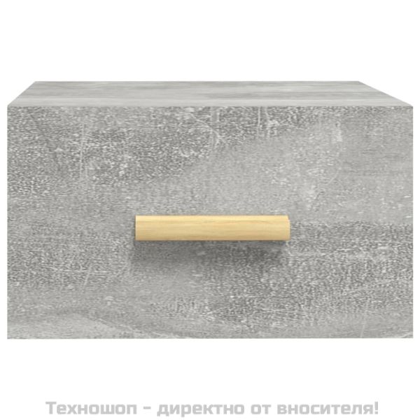 Нощни шкафчета за стенен монтаж 2 бр бетонно сиви 35x35x20 см