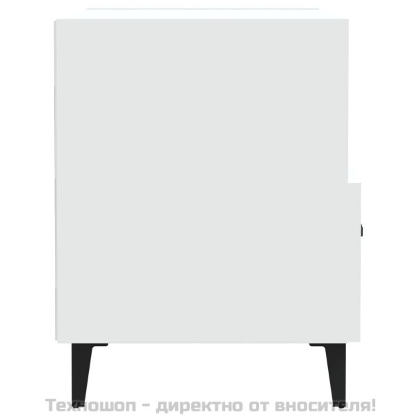 Нощни шкафчета, 2 бр, бели, инженерно дърво