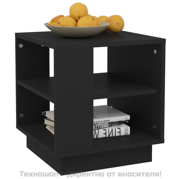 Кафе маса, черна, 40x40x43 см, инженерно дърво