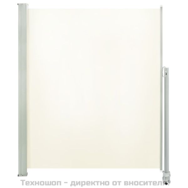 Прибираща се странична тента, 160x300 см, кремава