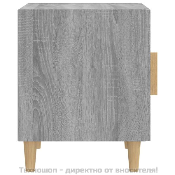Нощно шкафче, сив сонома, инженерно дърво