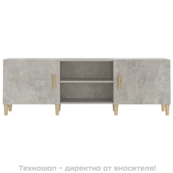 ТB шкаф, Бетонно сиво, 150x30x50 см, инженерно дърво