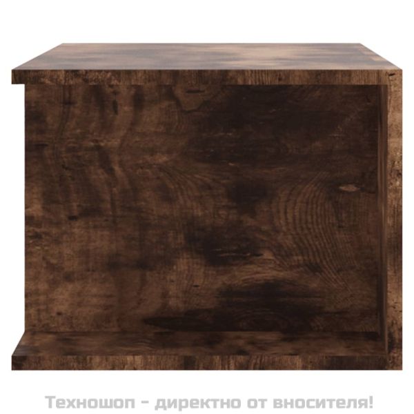 ТВ шкаф с LED осветление, опушен дъб, 90x39x30 см