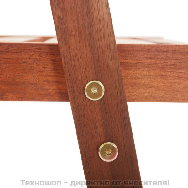 Градински трапезни столове, 3 бр, акация масив