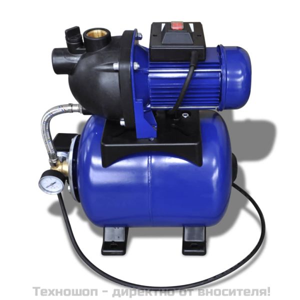 Градинска водна помпа, електрическа, синя, 1200W