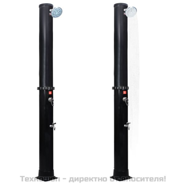 Външен соларен душ с душ слушалка и кран 40 л