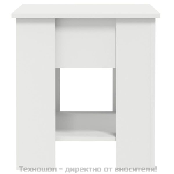 Маса за кафе, бяла, 101x49x52 см, инженерно дърво