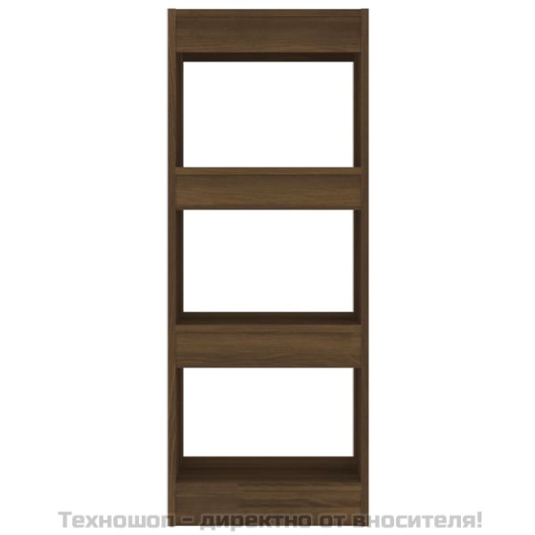 Библиотека/разделител, кафяв дъб, 40x30x103 см, инженерно дърво