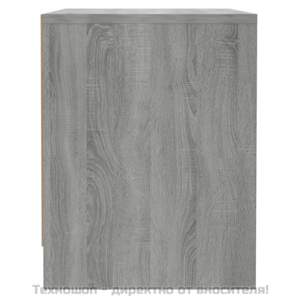 Нощно шкафче, сив сонома, 45x34x44,5 см, инженерно дърво