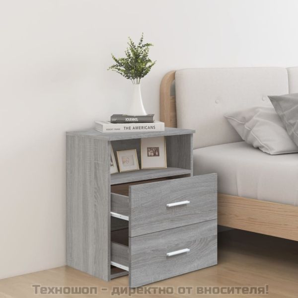 Нощно шкафче, сив сонома, 50x32x60 см