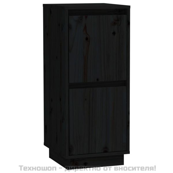 Сайдборди, 2 бр, черни, 31,5x34x75 см, бор масив