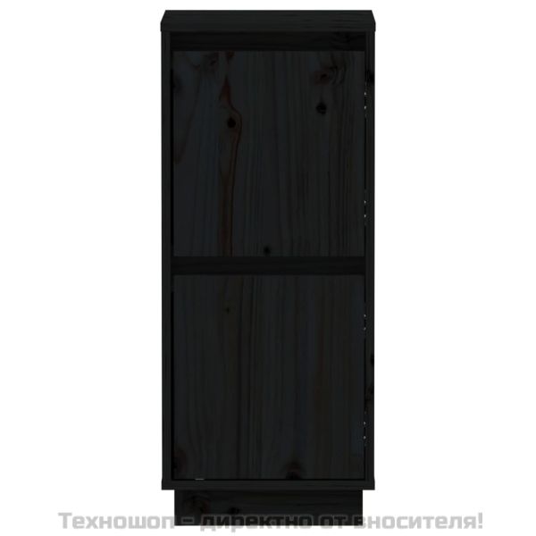 Сайдборди, 2 бр, черни, 31,5x34x75 см, бор масив