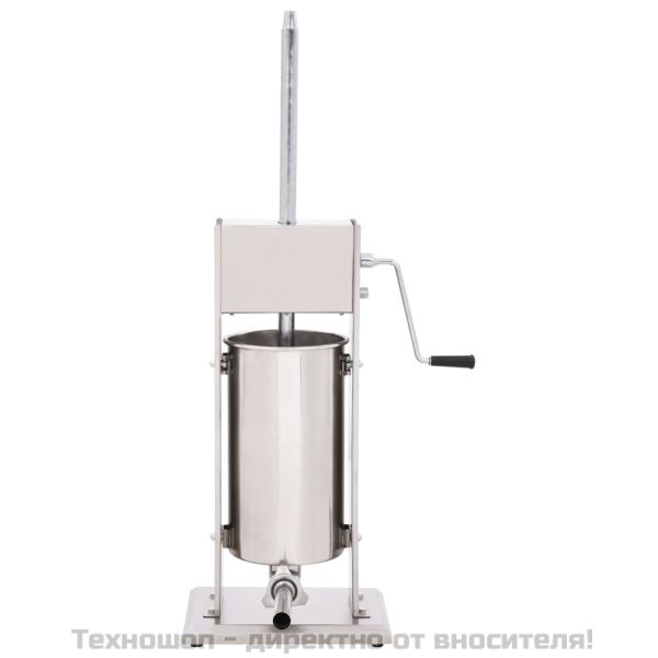 Ръчна пълначка за наденици, сребриста, 15 л, неръждаема стомана