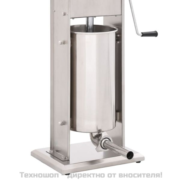 Ръчна пълначка за наденици, сребриста, 15 л, неръждаема стомана