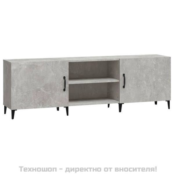 ТВ шкаф, Бетонно сиво, 150x30x50 см, инженерно дърво