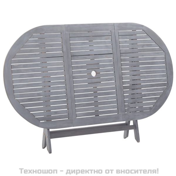 Сгъваема градинска маса, 160x85x75 см, акация масив