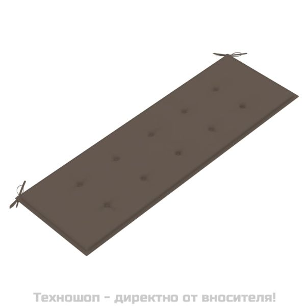 Възглавница за градинска пейка таупе 150x50x4 см оксфорд плат