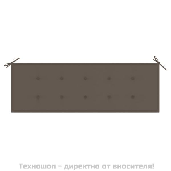 Възглавница за градинска пейка таупе 150x50x4 см оксфорд плат