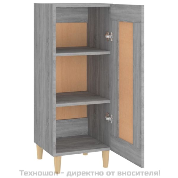 Сайдборд, сив сонома, 34,5x34x90 см, инженерно дърво