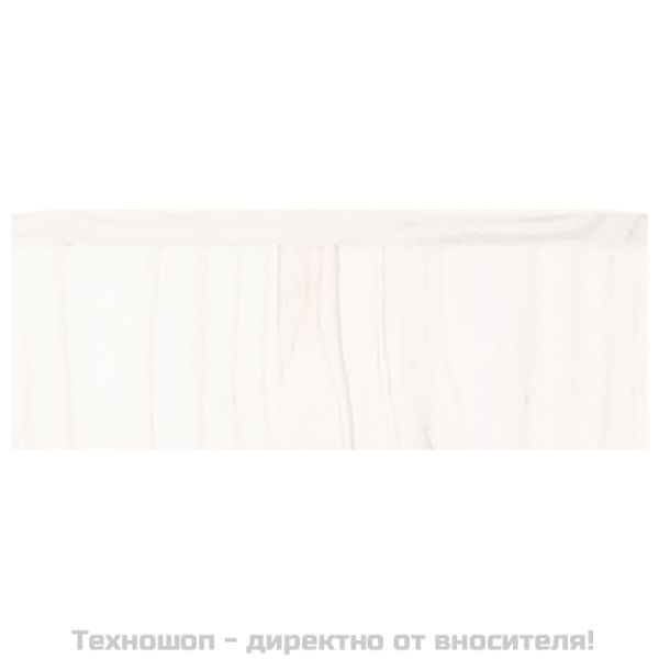 Поставка за монитор, бяла, 50x27x10 см, бор масив