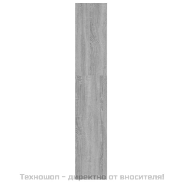 Библиотека/разделител за стая, сив сонома, 100x30x166 см