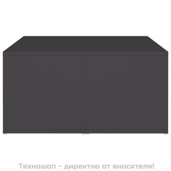 Маси за кафе, 4 бр, сиви, 33x33x33 см, инженерно дърво