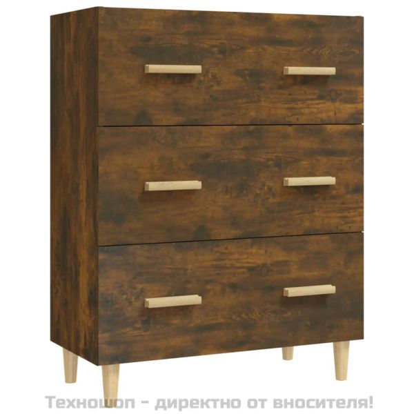 Сайдборд, опушен дъб, 70x34x90 см, инженерно дърво