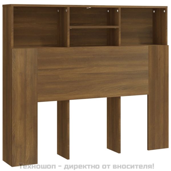 Табла за легло тип шкаф, кафяв дъб, 120x19x103,5 см