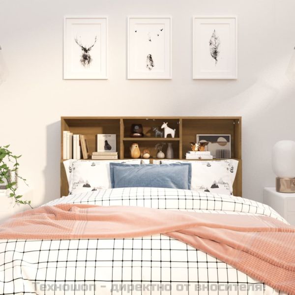 Табла за легло тип шкаф, кафяв дъб, 120x19x103,5 см