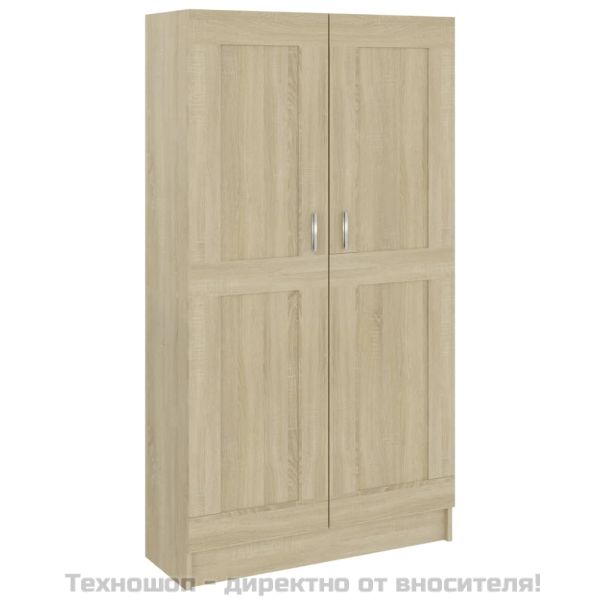 Шкаф за книги, дъб сонома, 82,5x30,5x150 см, инженерно дърво