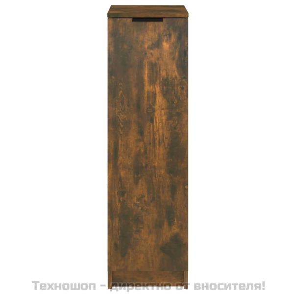 Шкаф за обувки, опушен дъб, 30x35x100 см, инженерно дърво