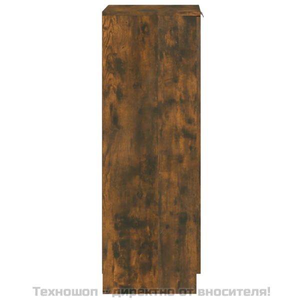 Шкаф за обувки, опушен дъб, 30x35x100 см, инженерно дърво