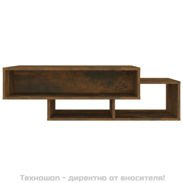 Маса за кафе, опушен дъб, 105x55x32 см, инженерно дърво