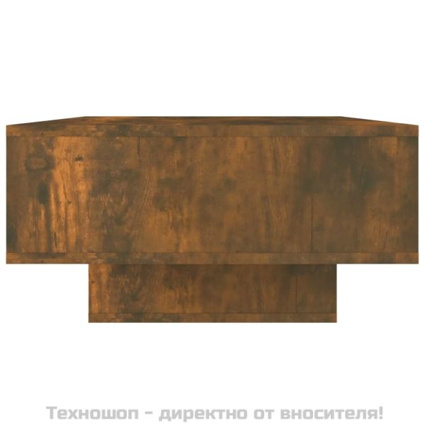 Маса за кафе, опушен дъб, 105x55x32 см, инженерно дърво