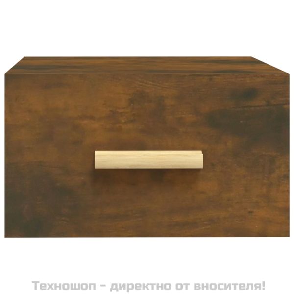 Нощни шкафчета за стенен монтаж, 2 бр, опушен дъб, 35x35x20 см
