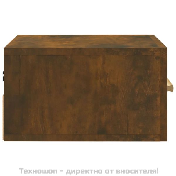 Нощни шкафчета за стенен монтаж, 2 бр, опушен дъб, 35x35x20 см