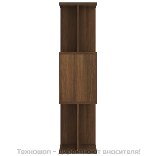 Библиотека/разделител, кафяв дъб, 80x24x96 см, инженерно дърво