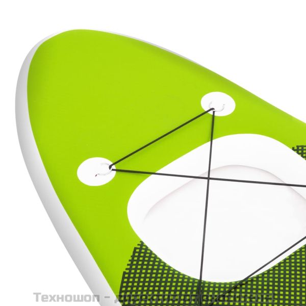 Комплект надуваем стендъп падълборд, зелен, 360x81x10 см
