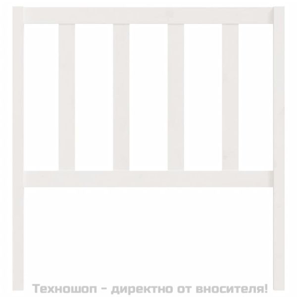 Горна табла за легло, бяла, 81x4x100 см, бор масив