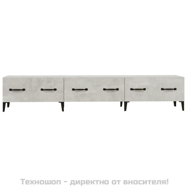vidaXLТВ шкаф, бетонно сив, 150x34,5x30 см, инженерно дърво