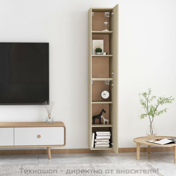 ТВ шкафове, 2 бр, дъб сонома, 30,5x30x90 см, инженерно дърво